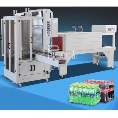 Tam Otomatik L Tipi PET Maden Suyu bira içecek Şişesi Can PE Film Shrink Ambalaj Paketleme Makinesi Ekipmanları