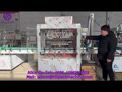 2091 M19 Kazakistan Düz Hatlı 6 İstasyonlu Cam Şişe Paslanmaz Çelik Yerçekimi Akışlı Dolum Makinesi