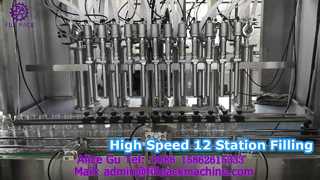 2270 J66 Lineer, Takipsiz, 12 İstasyonlu Pistonlu Dolum Makinesi