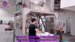 2250 J123 Plasti Mantarlar için Rulo Film Sızdırmazlıklı Lineer Tartım ve Dolum Üretim Hattı