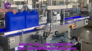 2339 M4 Ekvador 20 litrelik kovalı tek taraflı kendinden yapışkanlı etiketleme makinası