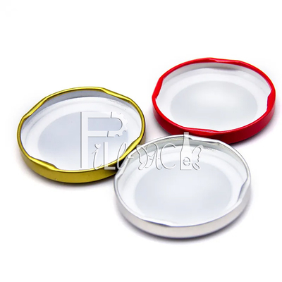 38mm 43mm Meyve Suyu Cam Şişe Kapakları Kapak 48mm 53mm 58mm Teneke Metal Vidalı Kapak