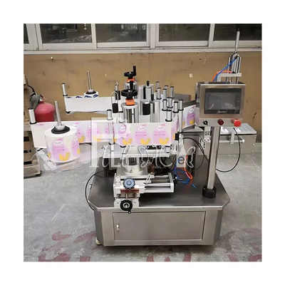 Otomatik Kare Düz Şişe Etiketleme Makinesi Özel Şekilli Çift Taraflı Yapışkanlı Etiket