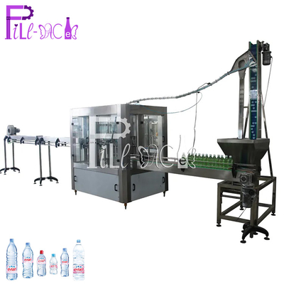 Otomatik PET Küçük Şişe Su Dolum Ekipmanları 3'ü 1 Arada / Monoblok Aspetik 2000ml