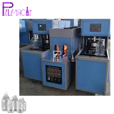 Yarı otomatik 1 kavite 2 üfleyici + 1 ısıtıcı şişirme makinesi / 5-10L PET şişe için şişe üfleme ekipmanı