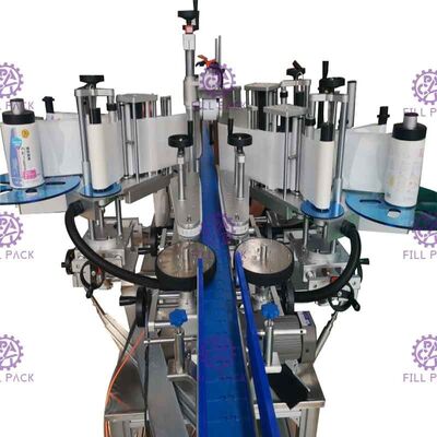 Otomatik Kare Düz Şişe Etiketleme Makinesi Özel Şekilli Çift Taraflı Yapışkanlı Etiket