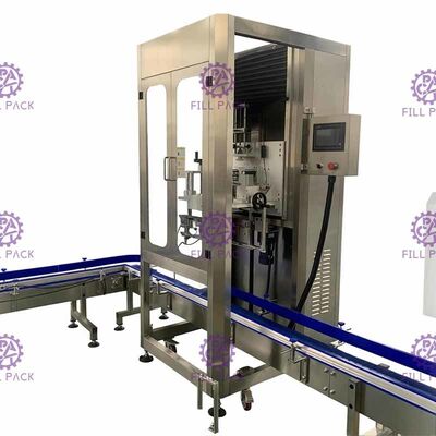 Tek Kafa Boyun Etiketleme Galon Etiketleme Makinesi Tam Otomasyon 300BPM