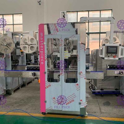 Çift Sürüş Dört Bıçakları Panasonic Driver Yüklü Şişe Etiketleme Makinası