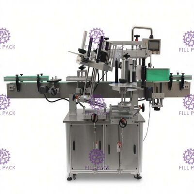 Cam Bira Şişesi İçin Çift Taraflı Etiket Etiketleme Makinesi Doğruluk +/- 1mm