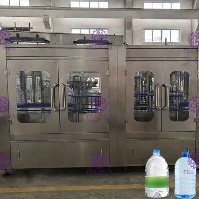 3L / 5L / 10L Maden Suyu Plastik Şişe 2 In 1 Durulama Dolum Kapaklama Ekipmanları / Bitki / Makine / Sistem / Çizgi