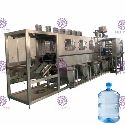 PLC 300BPH 18.9L Saf Su Şişesi Dolum Makinesi Korozyona Dayanıklı