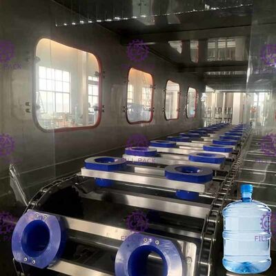 PLC 300BPH 18.9L Saf Su Şişesi Dolum Makinesi Korozyona Dayanıklı