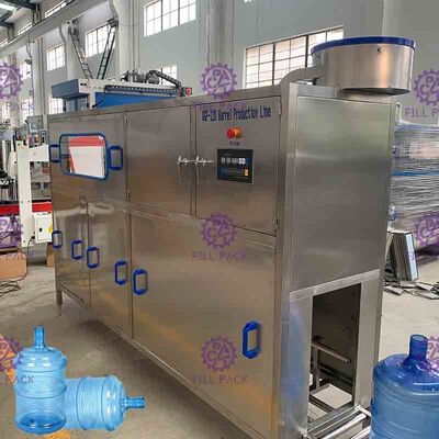 Plastik Varil 5 Galon Su Makinesi Otomatik Paketleme Ekipmanları Shrink Dolum