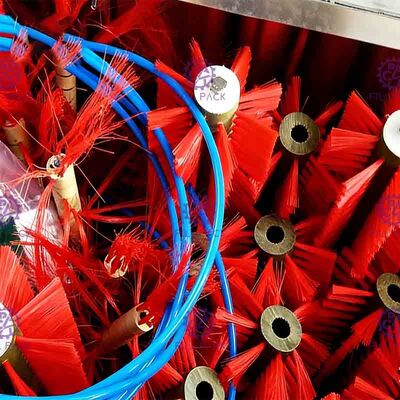 İçecek Dolum Hattı için çift Başkanları Yarı Otomatik Cam Şişe Temizleme Makinesi