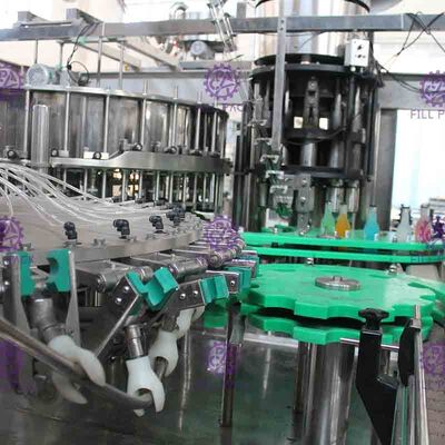 Çekme Halkası Kapaklı 3'ü 1 Arada Monoblok Cam Şişe Gazlı İçecek Dolum Makinesi