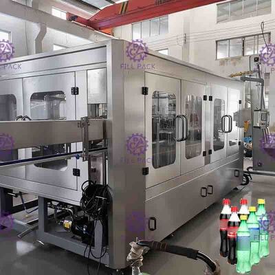 Yuvarlak 0.3 L-2L PET Şişe için 1 Gazlı İçecek Dolum Makinesi PLC Kontrol 3