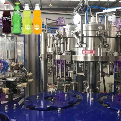 Monoblok 3'ü 1 Arada Cam Şişe Gazlı İçecek Dolum Makinesi