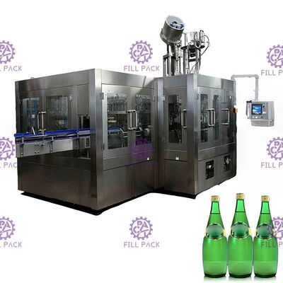 PET Plastik Cam 3 In 1 Monoblok Gazlı İçecek İçecek Su Şişesi Üretim Makinesi / Ekipman / Bitki / Sistem