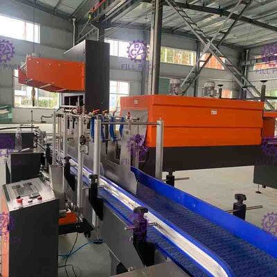 Juice Cola için 10pcs / Min Şişe Shrink Wrap Makinesi Dokunmatik Ekran