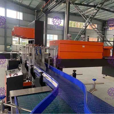 Juice Cola için 10pcs / Min Şişe Shrink Wrap Makinesi Dokunmatik Ekran