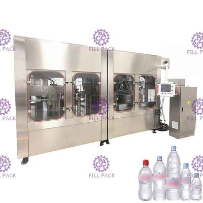 Saf İçme PET Şişe Suyu 3 In 1 Monoblok Üretim Ekipmanları / Tesis / Makine / Sistem / Hat