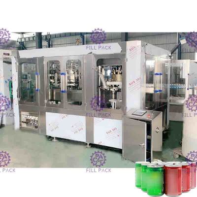 Vidalı Besleme Tipi Cola / Soda Can Dolum Makinası / Kanopili Makine Plc Kontrolü