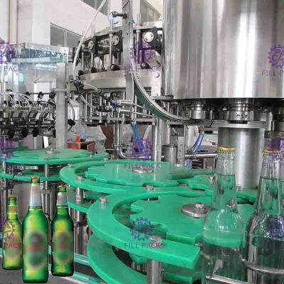 Bira Şişesi 3-in-1 Durulama Dolum Kapatma Makinası, Sıvı Filler Ekipmanları
