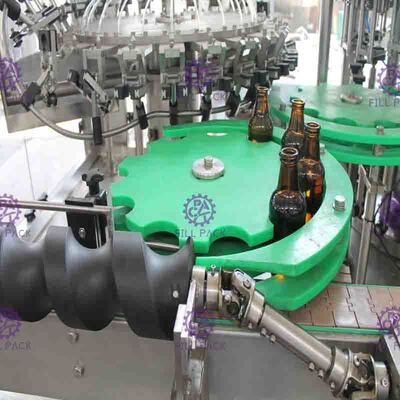 Çekme Halkası Kapağı için Cam Şişe 3'ü 1 Arada Bira Yıkama Dolum ve Kapatma Makinesi
