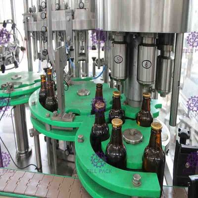 Cam Şişe için PLC Japon Bira Şişeleme Ekipmanları Yüzük Cap çekin
