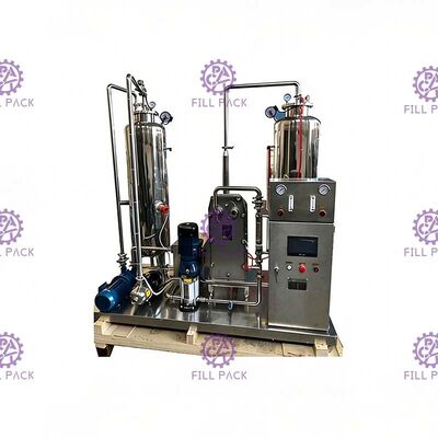 CO2 Karıştırıcı 1500L / H için Plakalı Eşanjör Karbonatlama Tesisi ile Çift Tank