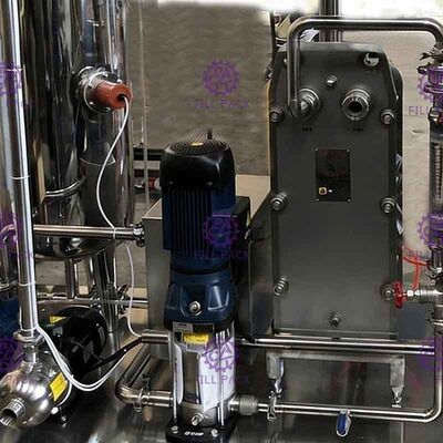 CO2 Karıştırıcı 1500L / H için Plakalı Eşanjör Karbonatlama Tesisi ile Çift Tank