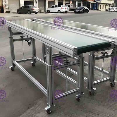 SUS201 Lineer PVC Şişe Konveyör Bant Hız Motorlu Düşük Sürtünme