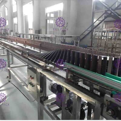 Sıcak dolum suyu Şişeleri için Otomatik Şişe Paketleme Makinesi Ters sterilizasyon