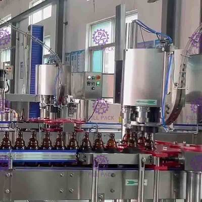 2000BPH Gazlı İçecek Dolum Ve Kapatma Makineleri Elektrikli Bira Dolum Hattı Şişe