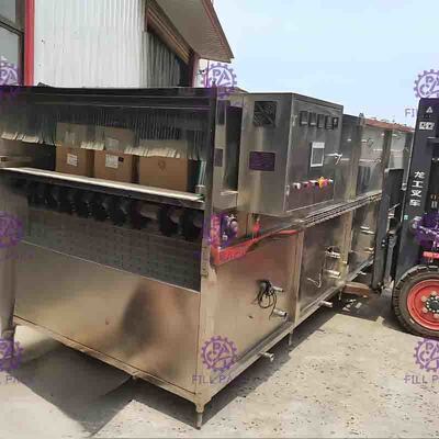 Yüksek Kapasiteli SUS304 Şişe Paketleme Makinesi Sterilizatör 4 Sıcaklık Bölgeleri