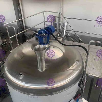 Hız ayarlı motorlu Alkolsüz İçecek İşleme Hattı binası için 2000L tek katmanlı tank