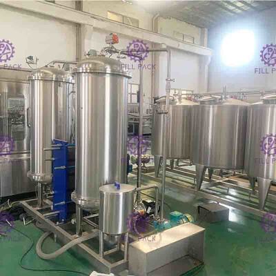Alkolsüz içecek işleme hattı için 3000L Üç Tanklı Kola Cola Gazlı İçecek Mikseri