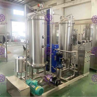Alkolsüz içecek işleme hattı için 3000L Üç Tanklı Kola Cola Gazlı İçecek Mikseri