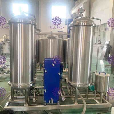 Alkolsüz içecek işleme hattı için 3000L Üç Tanklı Kola Cola Gazlı İçecek Mikseri