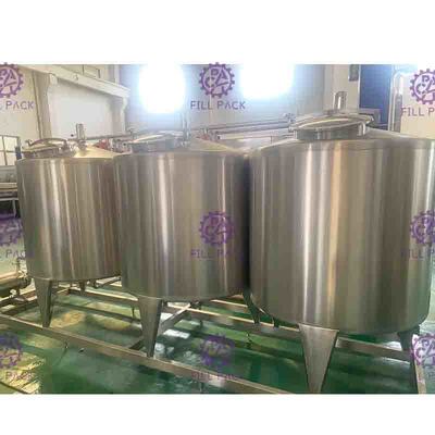 CIP Temizleme Sistemi Yumuşak İşleme Hattı Yarı Otomatik ile 500L Tank İçecek