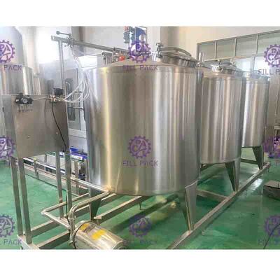 CIP Temizleme Sistemi Yumuşak İşleme Hattı Yarı Otomatik ile 500L Tank İçecek