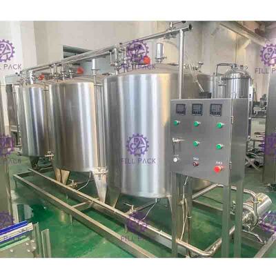 CIP Temizleme Sistemi Yumuşak İşleme Hattı Yarı Otomatik ile 500L Tank İçecek