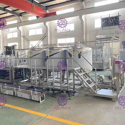 İçecek Çay 3000L/H Meyve Suyu Hazırlama Ekipmanları Tesis Sistemi Harmanlanmış Litchi Aromalı