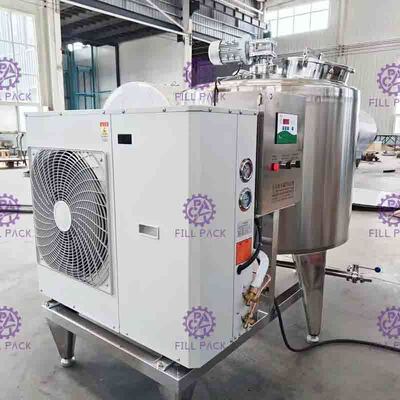 6000L Taze Süt Doğrudan Soğutma Buzdolabı Sistemi SUS304 Ceket Depolama Tankı Yatay Tip