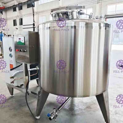 6000L Taze Süt Doğrudan Soğutma Buzdolabı Sistemi SUS304 Ceket Depolama Tankı Yatay Tip
