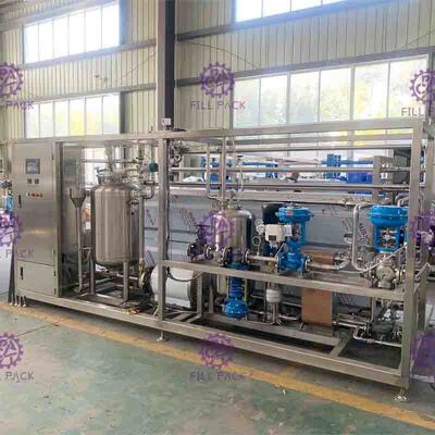 Aromalı İçecek Suyu Karıştırma İşleme Hattı 7000L / H, UHT Plakalı Sterilizatör ile