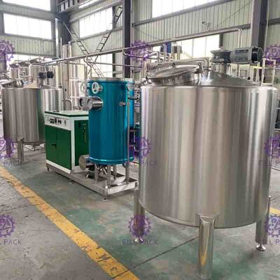 Aromalı İçecek Suyu Karıştırma İşleme Hattı 7000L / H, UHT Plakalı Sterilizatör ile