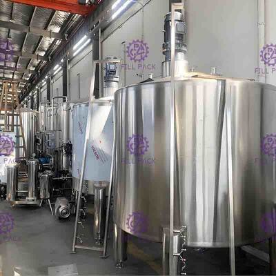 Aromalı İçecek Suyu Karıştırma İşleme Hattı 7000L / H, UHT Plakalı Sterilizatör ile