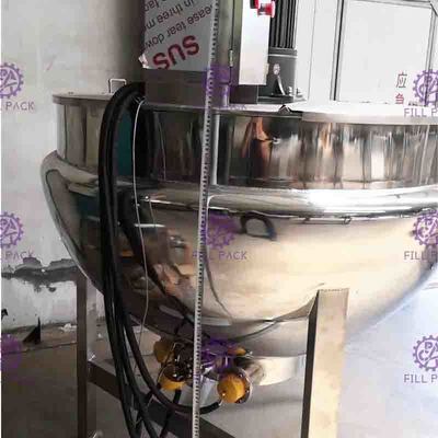 SUS304 Karıştırıcı 200L ile 3 Katmanlı Buhar Çift Ceketli Su Isıtıcısı