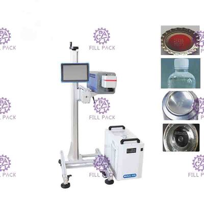 1KW hava soğutulmuş lazer tarihli baskı hattı / tesis / içecek şişeleri için birim